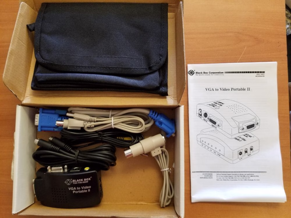 BLACK BOX - NEW - VGA to Video Portable II AC325A-R2