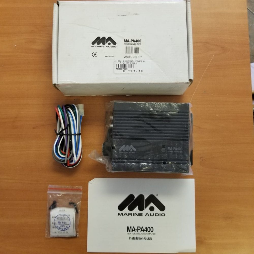 Marine Audio Power Amplifier WA-PA400 - 4 Channel 160 Watt