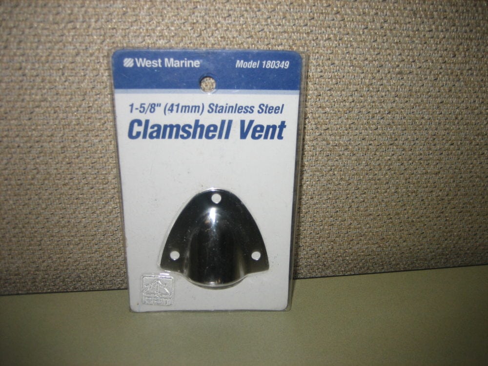West Marine 180349 Clamshell Vent 15/8" (41mm) Stainless Steel Max