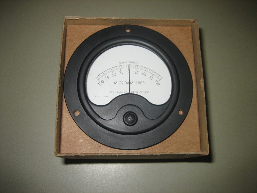 Ideal Precision 350BR DC MicroAmperes Panel Meter Instruments 0 To 100 ideal-precision-350br-dc-microamperes-panel-meter-instruments-0-to-100