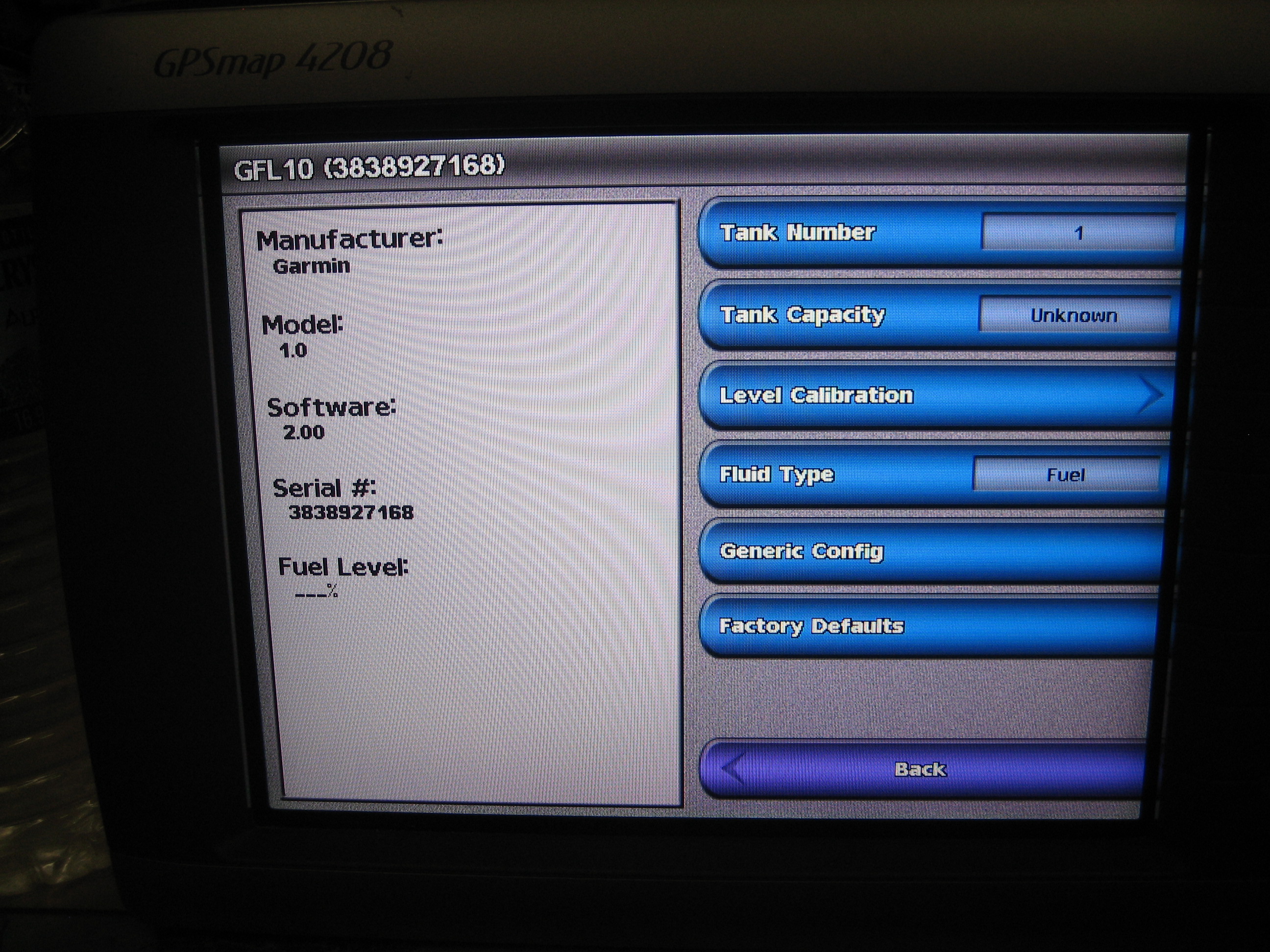 garmin nmea 2000 fuel level sensor
