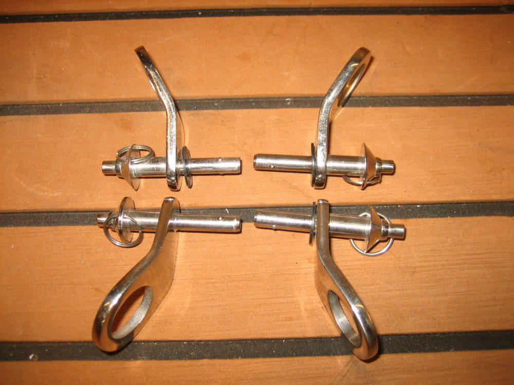 QUICK RELEASE PIN FENDER CLEATS *** SET OF 4 *** Max Marine Electronics