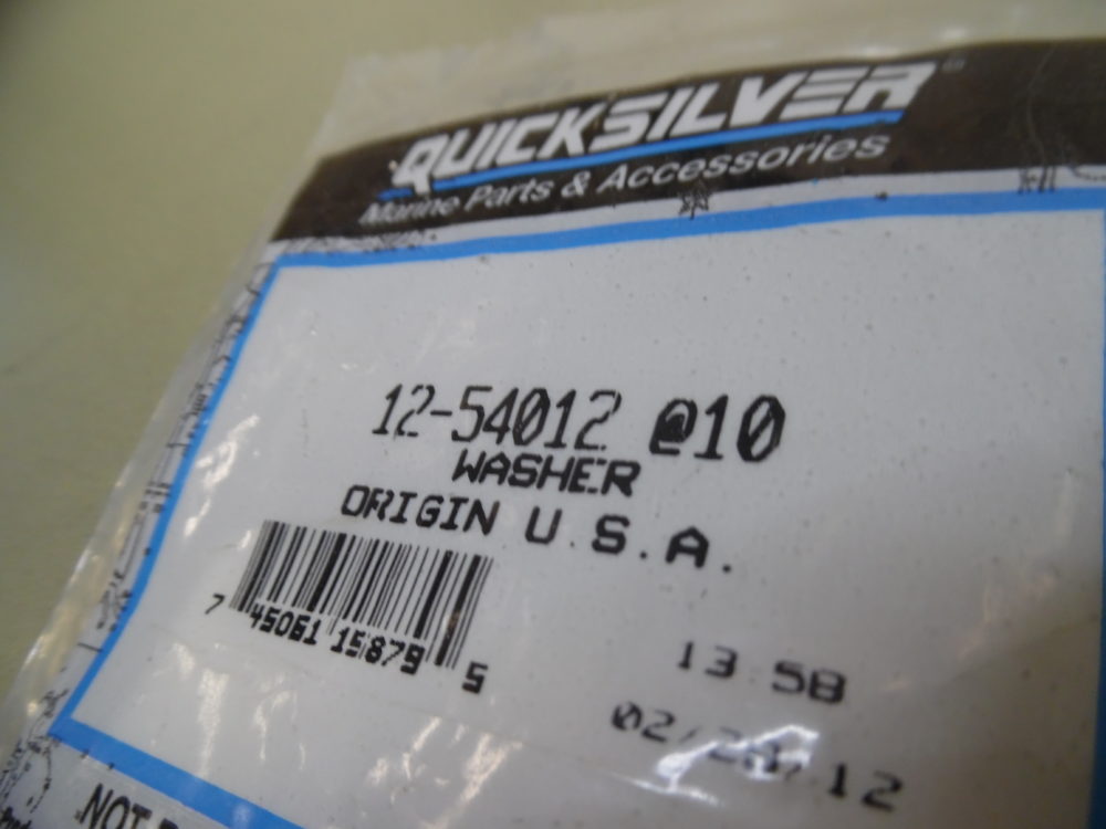 New Mercury Mercruiser Quicksilver Oem Part # 12-887972 Washer