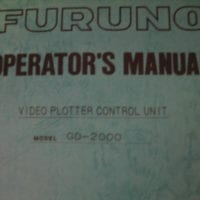 Furuno Operator's Manual f/ Video Plotter Control Unit GD-2000 - Free Shipping