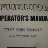 Furuno FCV-500/501 Color Video Sounder Operator's Manual