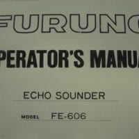 Furuno ECHO Sounder FE-606 Operator's Manual