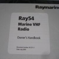 Raymarine Ray54 Marine VHF Radio Owner's Handbook - Free Shipping