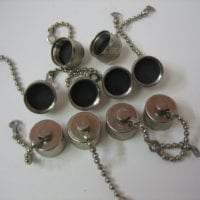 *NEW Lot of 10* Screw-on Protective Dust Cover Caps w/Chain - N-Female UHF SO239