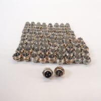 3 Pin Chassis Mount Threaded Circle Solder Connectors - LOT OF 87