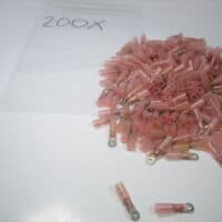 18-22 AWG Red #6 Heat Shrink Ring Terminals *LOT OF 200* - NEW OLD STOCK
