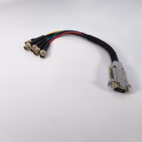 Wireworld VGAM5BF 15-pin HD Male to BNC Male MHR Cable - 13" - New Old Stock