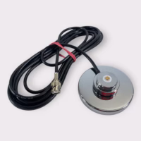 Antenex/Laird G8BI 3.25" Chrome Magnetic NMO Antenna Mount W/ BNC Male Connector