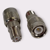 TNC Male To Mini UHF Female Coaxial Adapter Connector **Lot of 2**