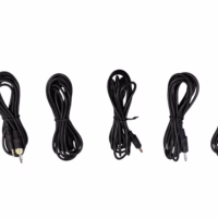 3.5mm Male to 3.5mm Male Flat Stereo Auxiliary Audio Cable (Black) New-Old-Stock (5 Pack)