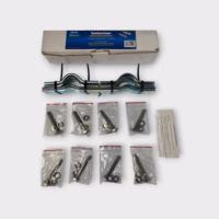 Shakespeare 4715 Galvanized Mast Clamp Set For Marine Antenna New-Open-Box - Free Shipping