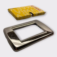 Vimar 16753.36 Idea 3-Module Metal Cover Plate Polished Chrome - New Old Stock