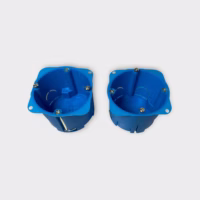 Vimar V71701 Round Flush Mount Box, Blue (Lot of 2) - Lightly Used
