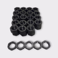(Lot of 100) Black Nylon Lock Nuts for 1/2" Cable Glands - New Open Box - Free Shipping