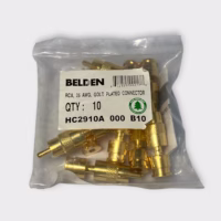 Belden HC2910A RCA Compression Connectors For Mini-RGB 25 AWG (10 Pack) *NEW* - Free Shipping!