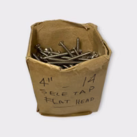 #14 x 4" Phillips Flat Head Self-Tapping Screws (Lot of 100) - New Out of Box - Free Shipping!