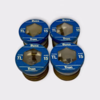 Bussmann TL-15 15A/125V Plug Fuse, Medium-Duty, Type-TL, Time-Delay (Lot of 4) - Vintage/New Out of Box