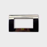 BTicino N4804 Chrome Color Metal 4 Module Face Plate Plaque - New Old Stock
