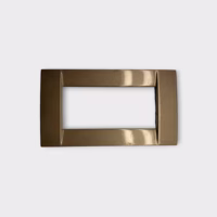 Vimar Idea 16734.24 Metal Titanium Classic 4 Module Cover Plate - NOS - Italy