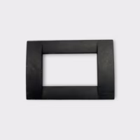 Vimar Idea 16743.16 3 Module Black Technopolymer Cover Plate - NOS - Italy