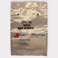 Chicago Miniature #683 T-1 5V 0.06A Wire Terminal Indicator Light Bulb - 10 Pack