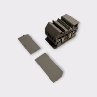 Connectwell CAFL4U Din Rail Fuse Terminal Blocks - 5 Pack + 2 End Plates - NOS