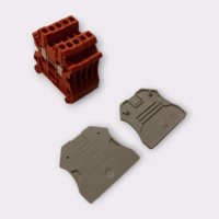 Phoenix Contact UT 2.5 Red 3045062 Din Terminal Block - 5 Pack + 2 Plates - NOS