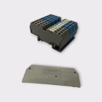 WAGO 281-681 4mm Terminal Blocks Gray / Blue + 281-324 End Plate - 11 Pack - NOS