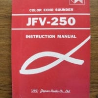 JRC Japan Radio Co Soft Cover JFV-250 Color Echo Sounder Instruction Manual