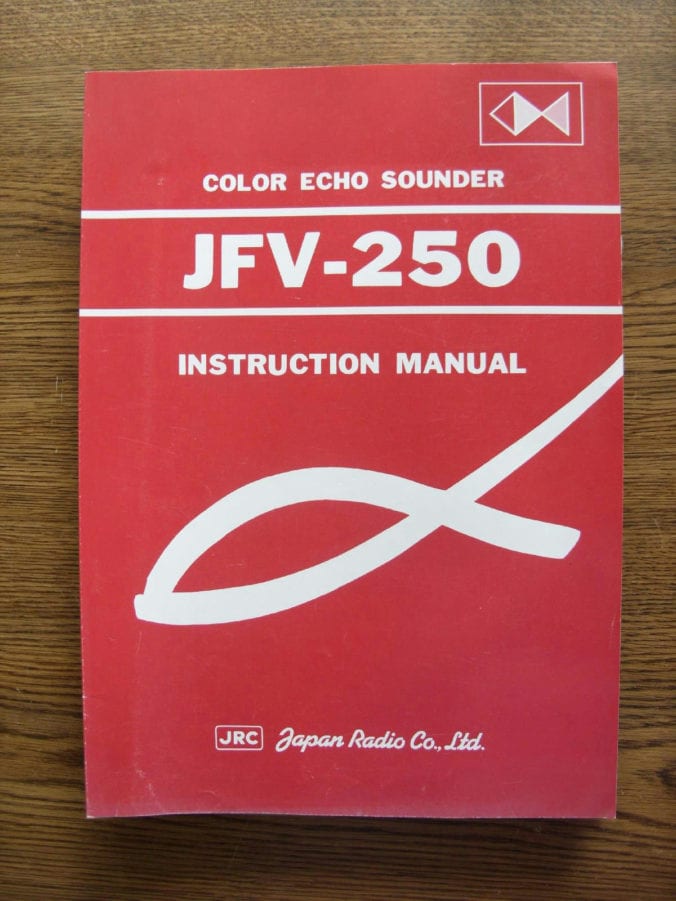 JRC Japan Radio Co Soft Cover JFV-250 Color Echo Sounder Instruction Manual